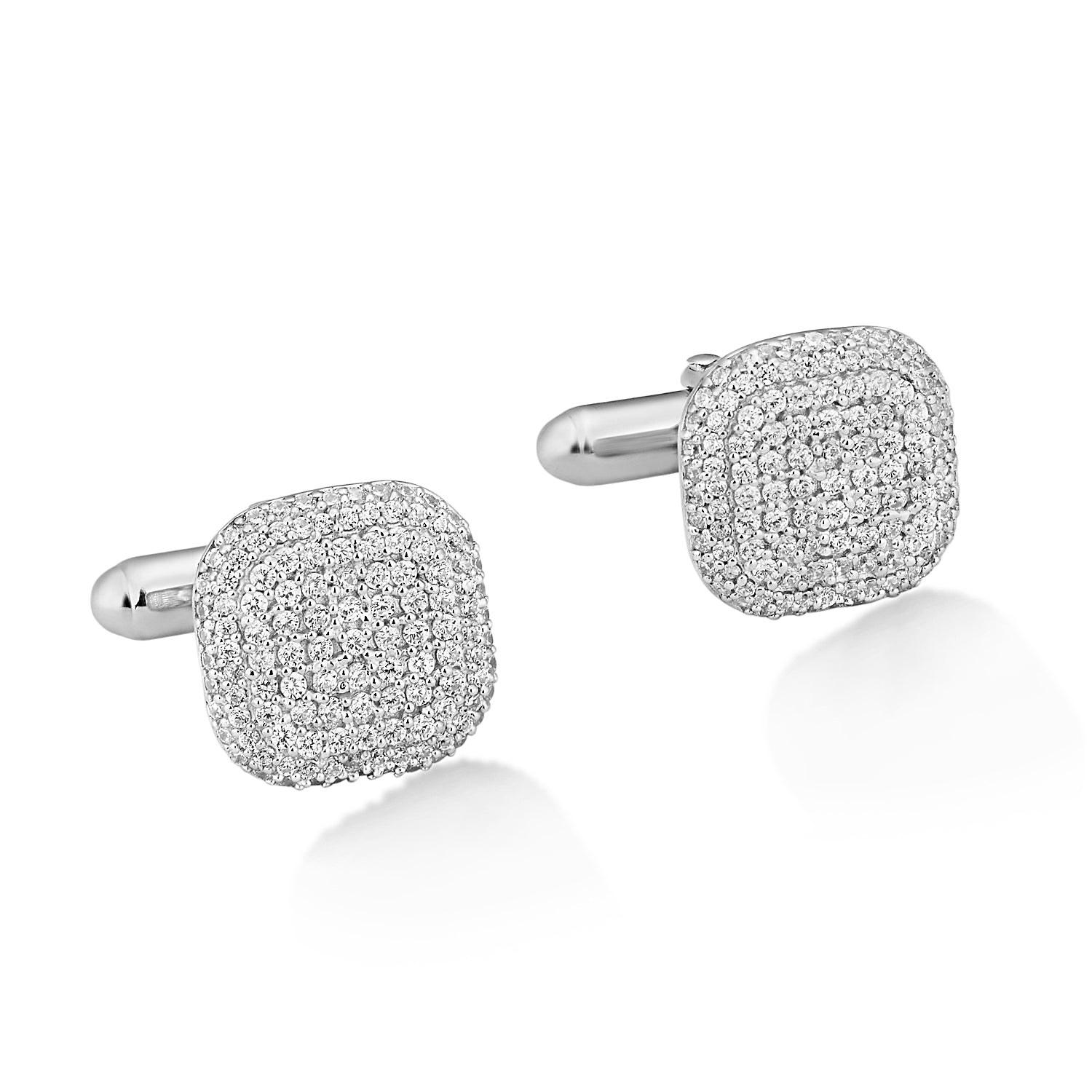 Marksman 925 Silver Bullet Cufflinks with Ice CZ